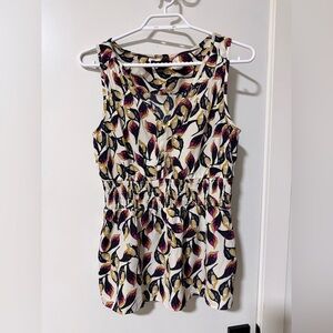 Banana Republic Sleeveless Printed Top | Size S | Lightweight Summer Blouse